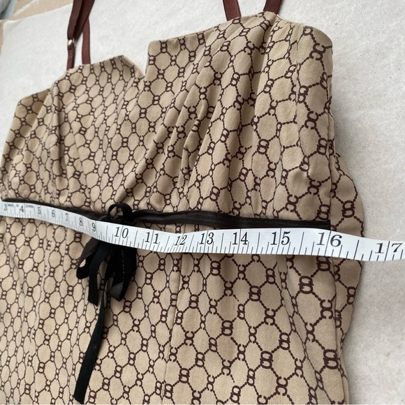 Printed Classic Midi Dress Spaghetti Adjustable Straps Side Slits Tag missing - Picture 13 of 16